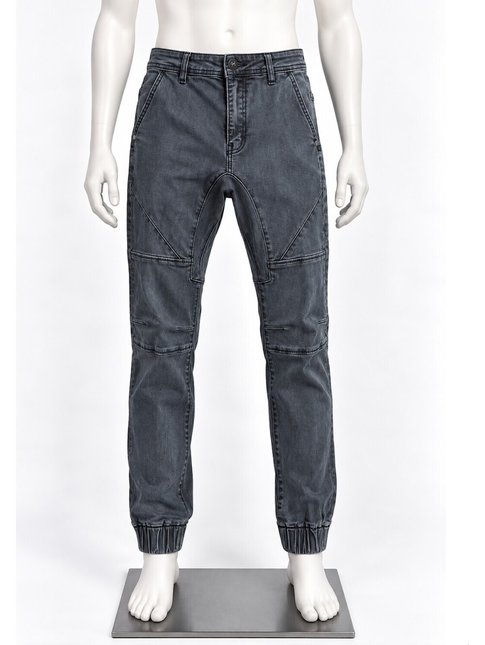Cotton On Men's Slim Denim Jogger Jeans Washed Charcoal Gray